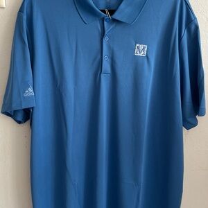 Adidas Men's Polo Shirt in Vibrant Blue